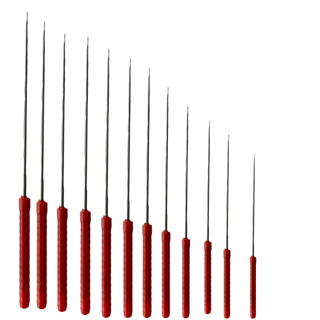 Bergeon 4251 Set of 12 Cutting broaches with Handles 0.33mm - 0.69mm