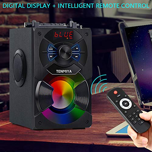 TENMIYA A13 Portable Bluetooth Speaker with Subwoofer, FM Radio