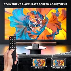 [2s Focus with Remote] PANSEBA 4K Projector, Native