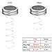 Solar Mason Jar Lights - Adecorty Solar String Lights 6 Pack 20 LED Warm White Solar Jar Lights for Patio Yard Garden Decor, Fairy String Lights Fit for Regular Mouth Jars (Jars Not Included)