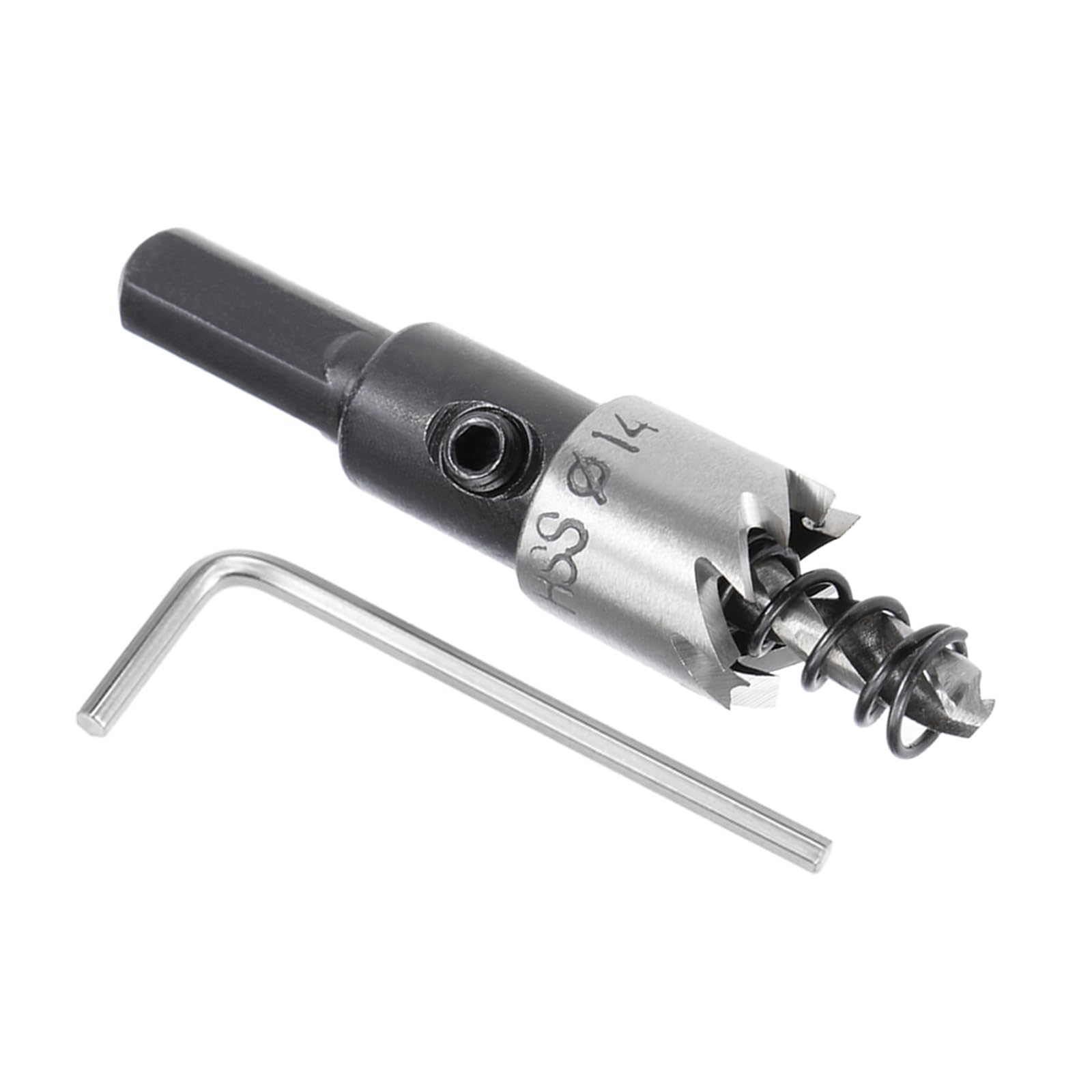 Kozelo 1pcs Hole Saw - [14mm] HSS (High Speed Steel) Drill Bit Hole Cutter for Stainless Steel Aluminum Metal Wood Plastic Use, Triangular Shank