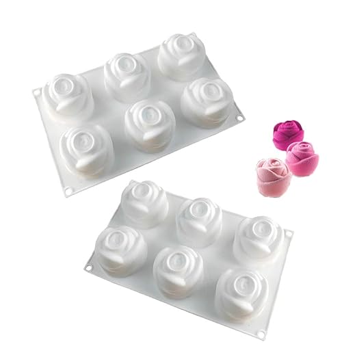 MINIZ Moldes Silicona, 3D Reposteria Moldes Bizcocho Molde con 6 ...