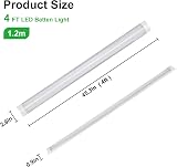 muzha 4 Packs LED Batten Lights 4FT 40W 6500K Daylight Surface Mount view 2