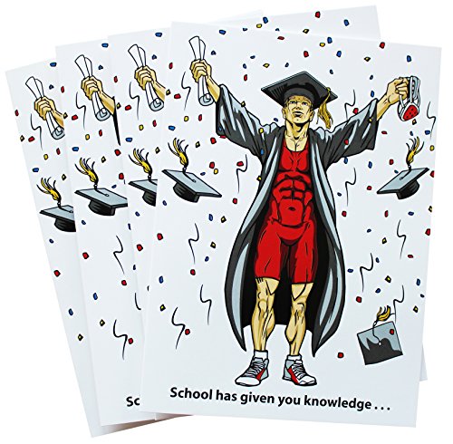 Wrestling Grad 4 Pack Greeting Cards with Envelopes by Cauliflower Wrestling - Thumbnail 4