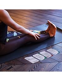 Tarjeta de 63 esterilla de yoga posturas de Deck   45, personalizable, entrenamientos, tarjetas de meditación y la respiración by corona Sporting Goods