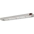 Winco Food Heat Lamp Strip Heater with Undermount Brackets, 1100W, 48"