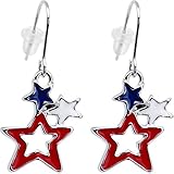 Body Candy Handcrafted Patriotic Star Dangle Earrings