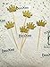 DOOXOO Gold Glitter Crown Cupcake Toppers Set 36 Princess Birthday, First Birthday, Baby Shower, Party Decor, Gold Glitter Crowns, Dessert Table