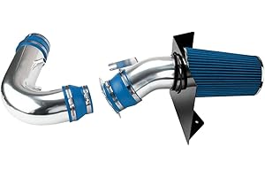 MARSFLUX Air Intake Kit, 4" Cold Air Intake System Kits w/Filter Aluminum Compatible with 1997-2003 F150/Expedition 4.6L/5.4L V8, 1997-1999 F250 5.4L V8, 1998-1999 Navigator 5.4L V8(Blue)