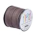 Pandahall 98Yard 90m/roll 3x1.4mm Faux Suede Cord String Leather Lace Beading Thread Suede Lace Double Sided with Roll Spool 295feet Coffee