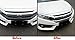 Rqing For Honda Civic 10th 2016 2017 2018 Chrome Front Grill Grille Cover Trim