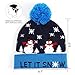 W-plus Ugly LED Christmas Hat Novelty Colorful Light-up Stylish Knitted Sweater Xmas Party Beanie Cap