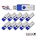 KOOTION 16 GB USB Flash Drive 3.0 Flash Drive 10 Pack Thumb Drive Keychain Memory Stick Blue