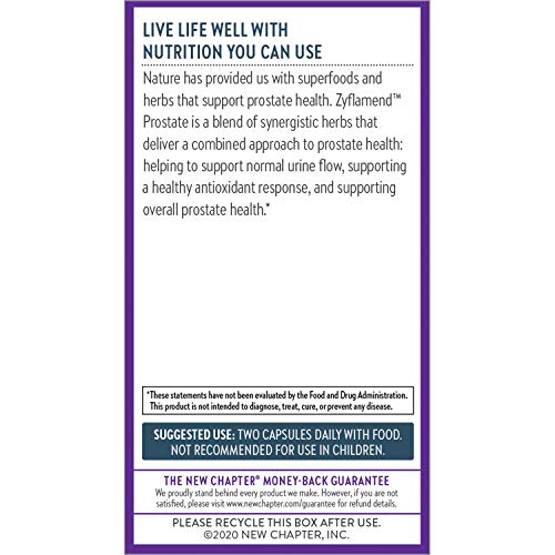 New Chapter Prostate Supplement Zyflamend Prostate with Saw Palmetto