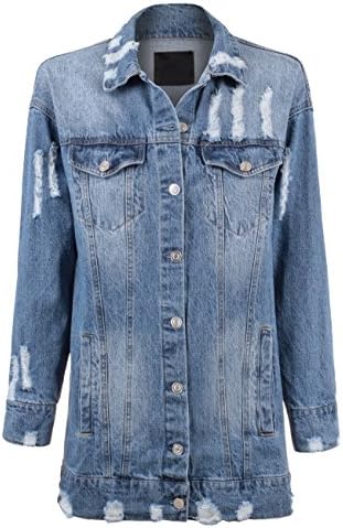 Womens Classic Casual Vintage Denim Jean Jacket