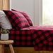 Amazon Brand – Stone & Beam Rustic Buffalo Check Flannel Pillowcase Set, King, Red and Black