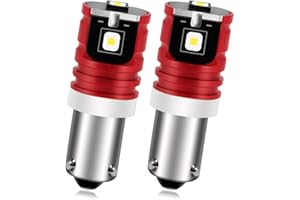 Ruiandsion BAY9S LED Bulbs 2-Pack, Super Bright 6000K White, Fits H21W 64136 12356, 10-30V Non-Polarity for Dome Light, Door, Trunk & Glove Box Lights