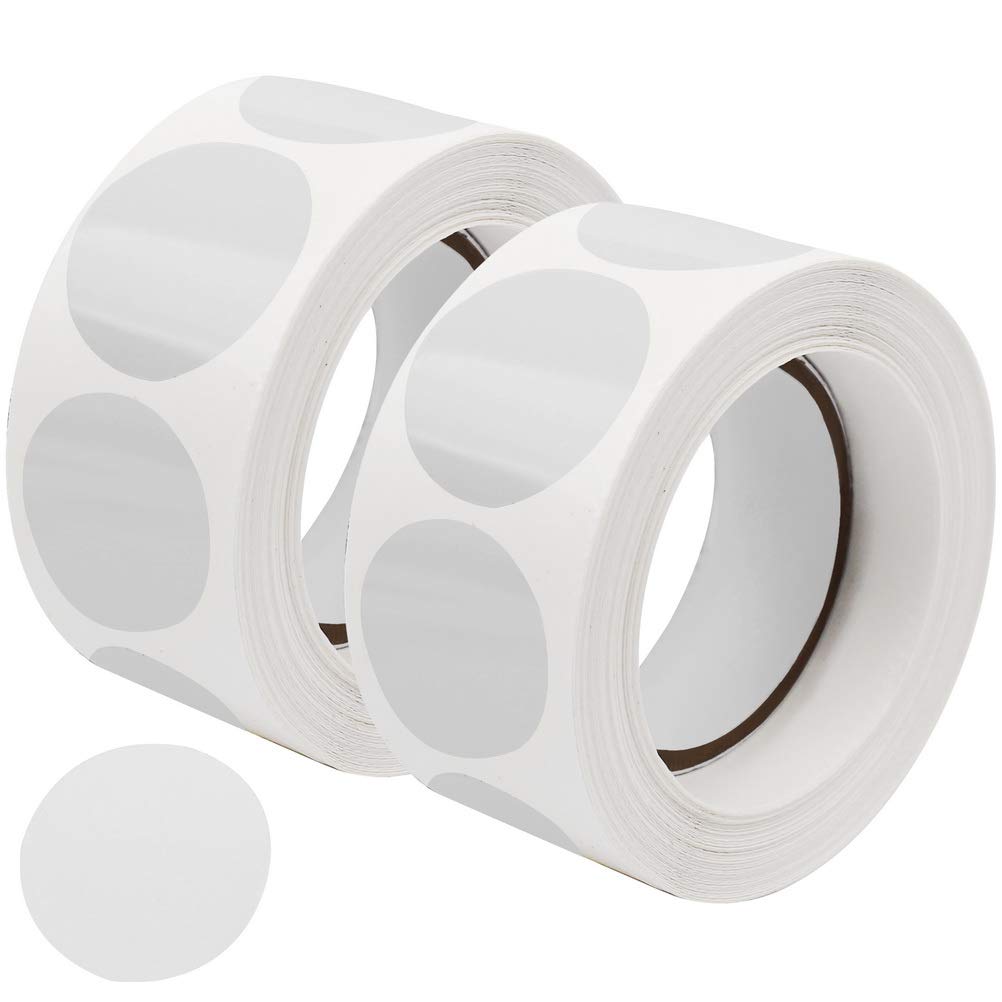 Kuou 1000 Pieces Retail Seals, 25mm Self Adhesive Clear Seal Labels for Envelopes, Wedding & Party Gift Packaging