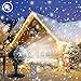 LED Christmas Projector Lights, Snowfall Light Waterproof Snow Flurries Landscape Spotlight White Snowflakes with Wireless Remote Decoration for Holiday, Wedding, Party, Garden