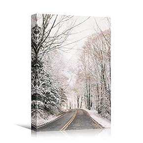 signwin Canvas Wall Art Winter Trees Cool Dramatic...