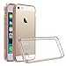 iPhone 5S Case, iPhone SE Case, SmartLegend Crystal Clear Cushion TPU Slim Bumper and Transparent Solid Acrylic PC Hard Back Panel Ultra Hybrid Protective Case Cover for iPhone 5 5S SE - Rose Gold