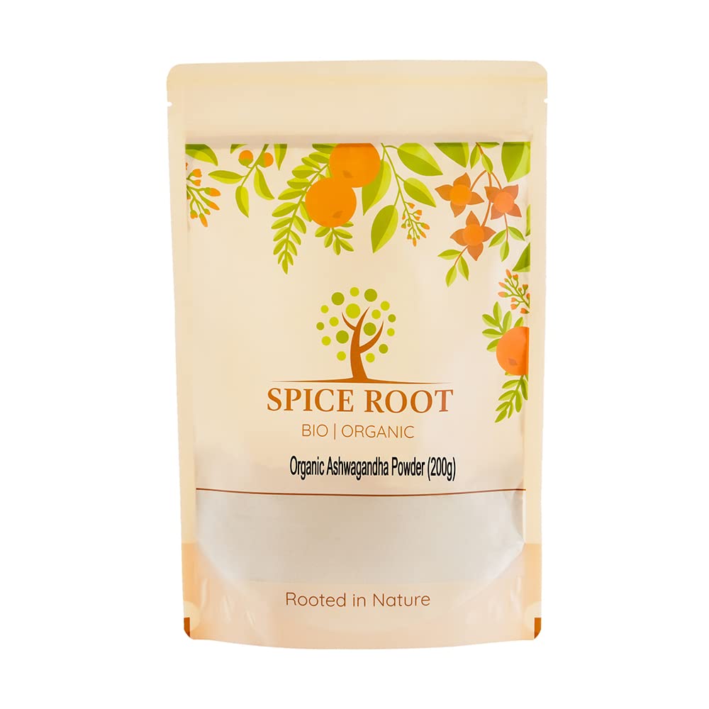 Organic Ashwagandha Powder 200g (Withania somnifera) - Premium Quality, Certified Organic | Adaptogenic Herb | Immune Support | Ayurveda | Stress Relief