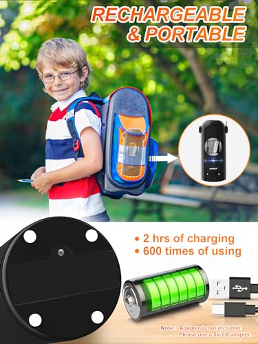 AFMAT PSX5 Electric Pencil Sharpener for Colored Pencils 7-11.5mm, Robot Pencil Sharpener, Fully Automatic Rechargeable Hands-Free Pencil Sharpeners for Large Pencils, Home, Classroom, Black