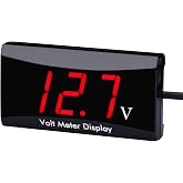DC 12V Car Digital Voltmeter - AIMILAR LED Display Voltage Volt Meter Gauge for Car Motorcycle (Red)