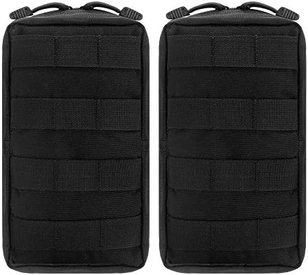 GZ XINXING 2-Pack Molle Tactical Compact Water-resistant EDC Waist Belt Pouch Military Pack Utility Bag Pouches