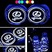 Lntly LED Car Logo Cup Holder Pad Waterproof Bottle Drinks Coaster Built-in Light 7 Colors Changing USB Charging Mat LED Cup Mat Car Atmosphere Lamp 2PCS (Lexus)