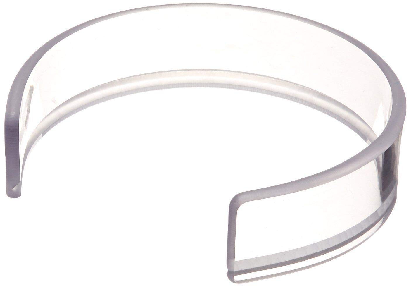Sammons Preston Invisible Food Guard , Reusable Snap-On Plastic Ring Fits 6 Inch-7.5 Inch Plates , 1.25 Inch High Crystal Clear Plastic Plate Ring , Kitchen Aid with Sure Fit to Prevent Spills , Dishwasher Safe Guard