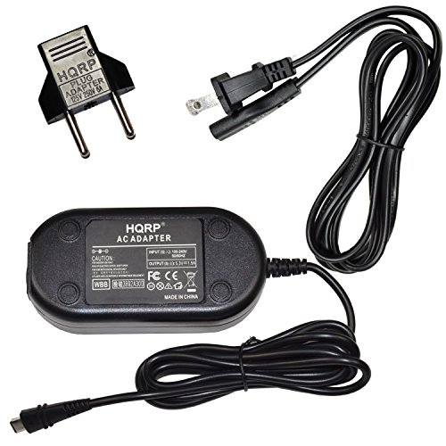 HQRP AC Adapter for Canon VIXIA HF-R70 HF-R72 HF-R700 CA-110 Replacement Charger Power Supply Cord + Euro Plug Adapter