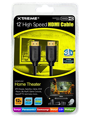 Xtreme 74112 12-FeetHigh Speed HDMI Cable