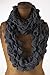 Chic Ruffle Knit Infinity Loop Scarf