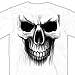 Hot Leathers Ghost Skull 100% Cotton Double Sided Printed Biker T-Shirt