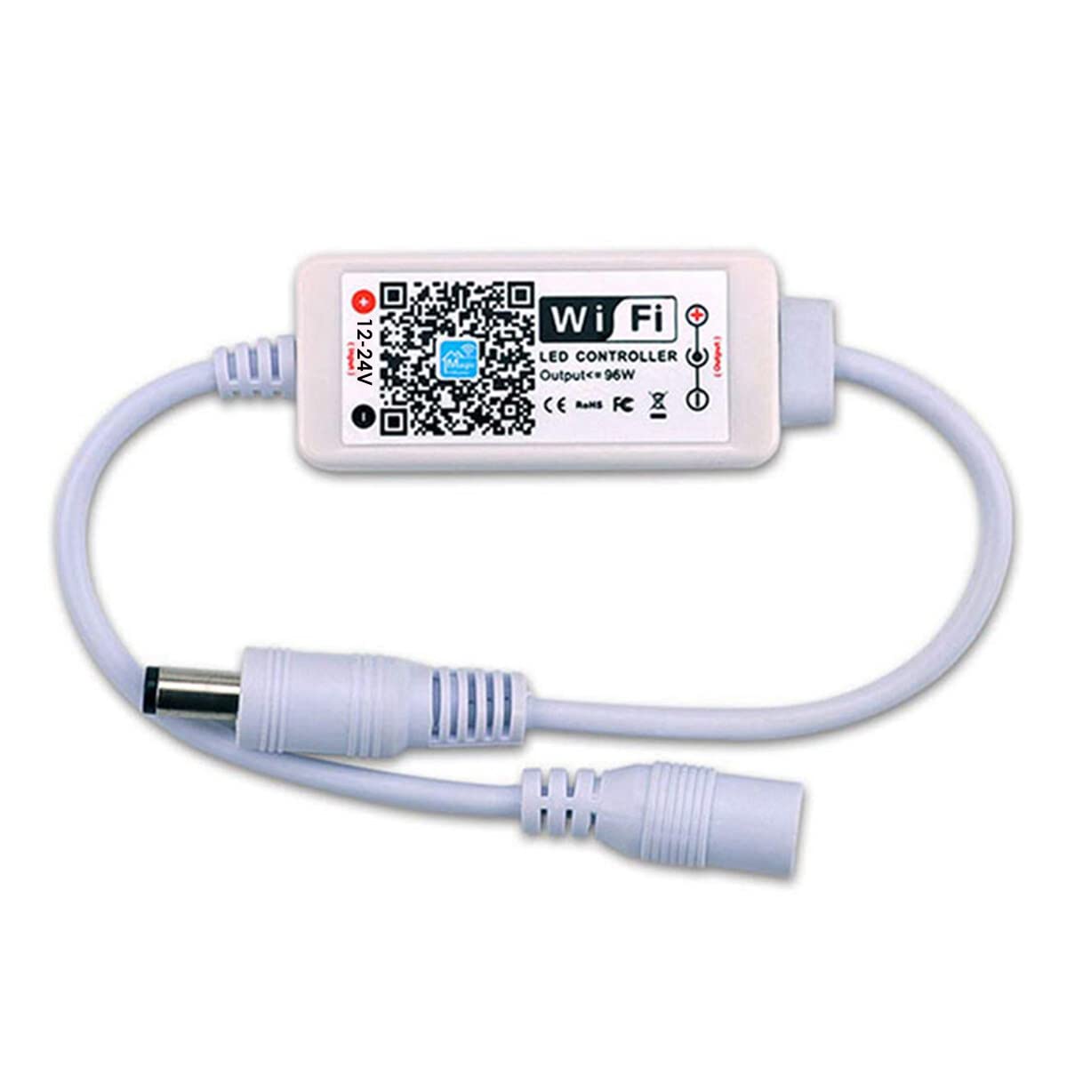 NCONCO WiFi LED Light Controller, Single Color Smart LED WiFi Controller, Led Strip Light Controller 12-24V 96W, Controlled by WiF/App, Support Voice Control with Timing Function