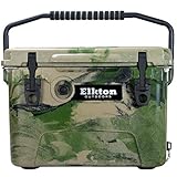 Elkton Outdoors Ice Chest. Heavy Duty, High Performance Roto-Molded Commercial Grade Insulated Cooler, 20-Quart
