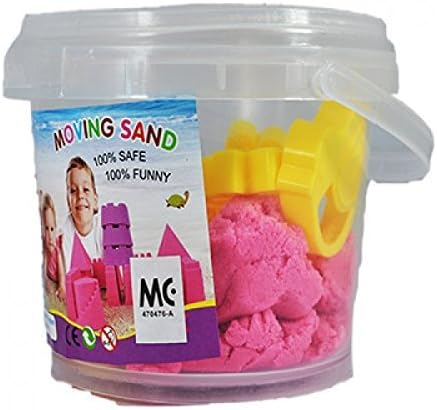 samplus mall (label) moving sand of 1 kg tub play set beach molds kids moving dough with tools- Multi color