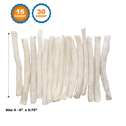 Rawhide Skinny Rolls – 5-6" (15 Count) All Natural Dog Roll Treats, Long-Lasting Rawhide Dog Chews, Premium Dog Treats for Healthy Meal | Ideal Sticks for Dogs