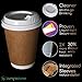 Disposable Coffee Cups To Go with Lids, Stirrers, and Integrated Sleeves | [100 Pack - 12 Ounce] | Recyclable Paper | Travel Cups