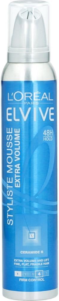 L'Oreal Elvive Styliste Extra Volume Firm Mousse 200ml Ceramide R Fine Hair