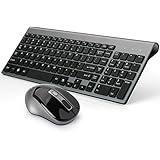 JOYACCESS Wireless Keyboard and Mouse Combo Full-size Compact for PC - Black