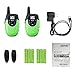 Radio Walkie Talkie Funny Gifts & Durable Outdoor Pretent Play Cool Audio Toys for Kids, Long Range Chargeable Two Way A7 Mini Walkie Talkies Radios Twin Pack (Green)