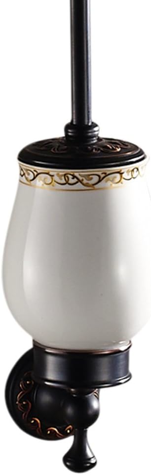 Leyden Negro latón anqtique Accesorios de baño escobillero ...