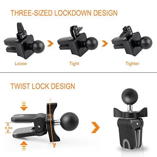 Car-Phone-Holder-ilikable-2-Pack-Air-Vent-Car-Mount-Cradle-Twist-lock-and-Three-sized-Setting-Car-Holder-with-Quick-Release-Button-for-iPhone-Samsung-Smartphone-GPS-Devices-Black