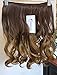 17 Inches 120grams Thick One Piece Half Head Wavy Curly Ombre Clip in Hair Extensions (Col. Chocolate brown/dark blonde) DL