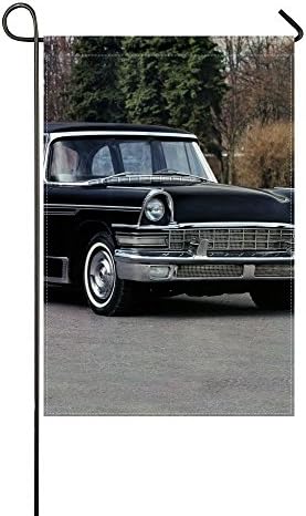 Fenda Garden Flag zil 111 soviet car black side view 12x18 inches(Without Flagpole)