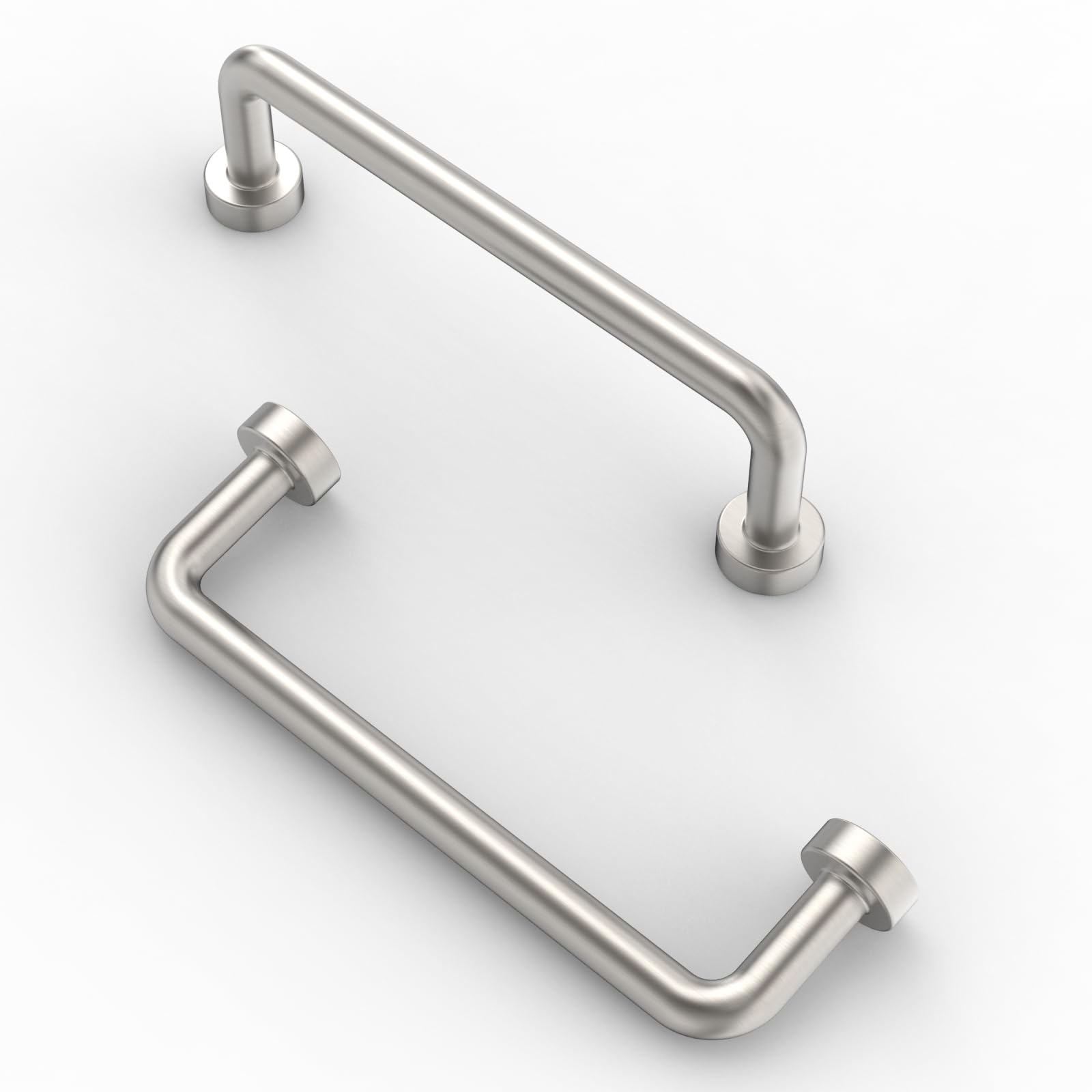 FURNIWARE Pack of 10 Cabinet Handles 96mm(3.8 Inch) Hole Center Brushed Nickel Kitchen Door Handles Hardware Drawer Pulls Kitchen Cabinet Door Handles Pull