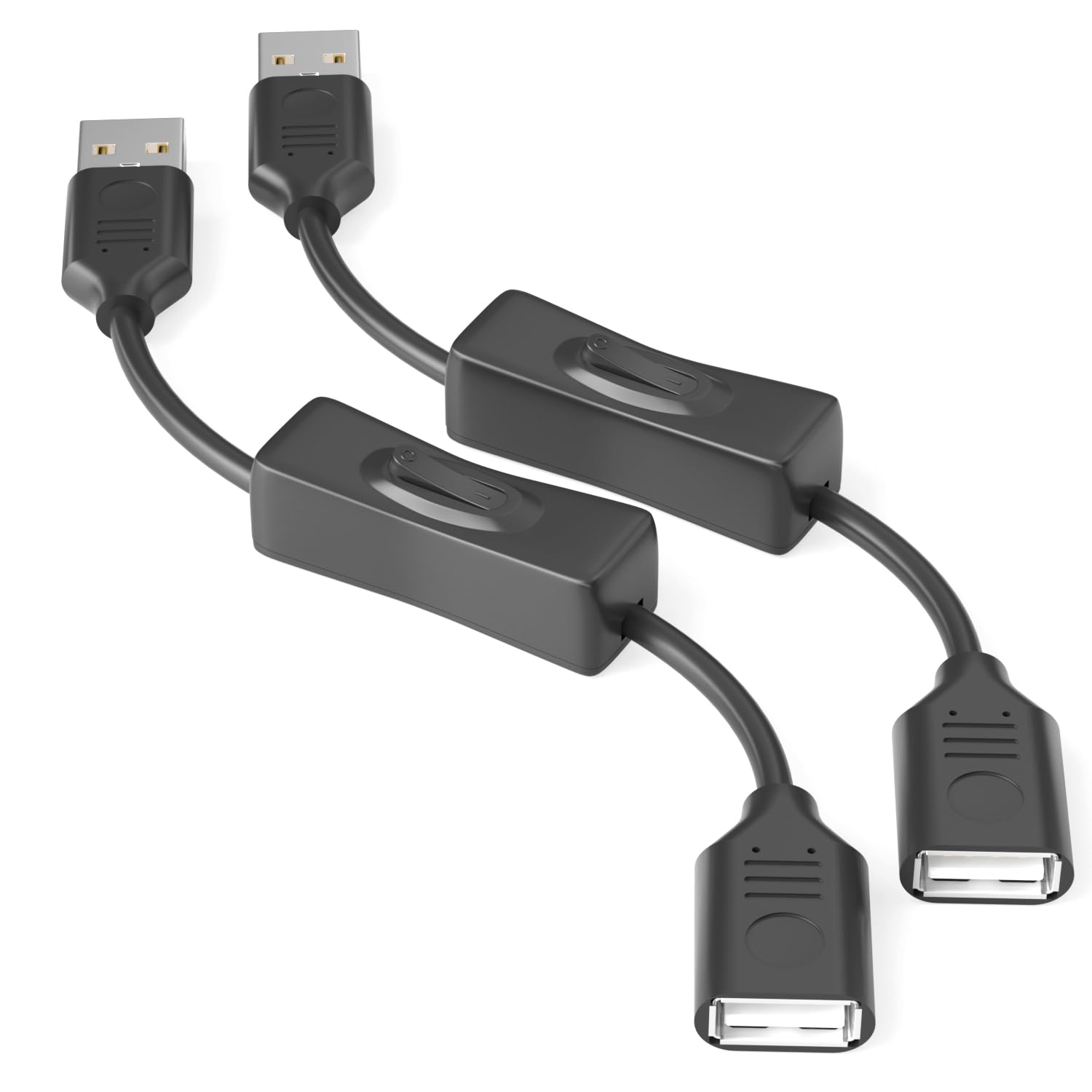 Photo 1 of USB On/Off Switch Cable 2-Pack,2A Charging 480Mbps Data,Type-A 2.0 Power Extension Cord with ON/OFF for PC Computer,Laptop,TV,Car,PS4/PS5/Xbox,USB Fan Lamp LED Keyboard Mouse Flash Drive,Raspberry Pi