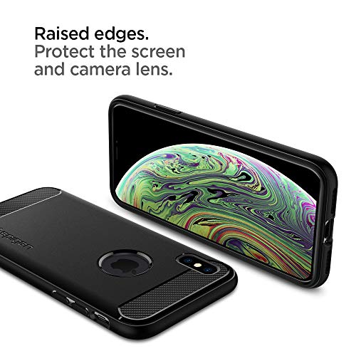 Spigen Rugged Armor Funda iPhone XS MAX (6.5") con Absorción de Choque Flexible y Duradera con diseño de Fibra de Carbono para iPhone XS MAX 6.5" (2018) - Negro - Imagen 8